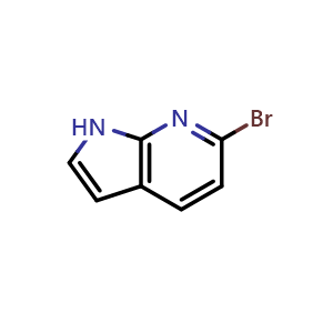 Chemical structure of 6-Bromo-7-azaindole , CAS 143468-13-7, AChemBlock H-8140