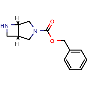 Chemical structure of (S,S)-3-Cbz-3,6-diazabicyclo[3.2.0]heptane , CAS 370881-43-9, AChemBlock H-8189