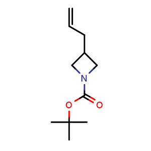 Chemical structure of 1-Boc-3-allylazetidine , CAS 206446-46-0, AChemBlock H-8199