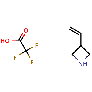 Chemical structure of 3-Ethenylazetidine trifluoroacetic acid salt , CAS 1630907-01-5, AChemBlock H-8200