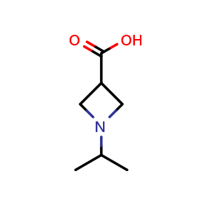 Chemical structure of 1-Isopropylazetidine-3-carboxylic acid , CAS 959238-28-9, AChemBlock H-8217