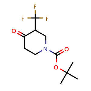 Chemical structure of 1-Boc-3-trifluoromethyl-piperidin-4-one , CAS 1159983-77-3, AChemBlock H-8303