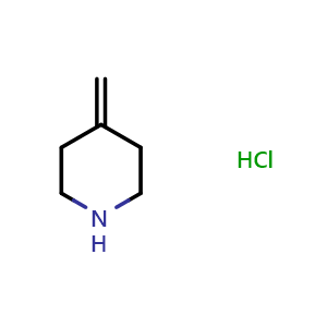 Chemical structure of 4-Methylenepiperidine hydrochloride , CAS 144230-50-2, AChemBlock H-8338