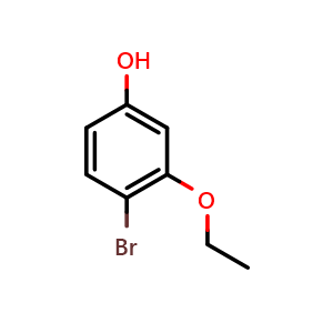 Chemical structure of 4-Bromo-3-ethoxyphenol , CAS 161480-82-6, AChemBlock H-8355