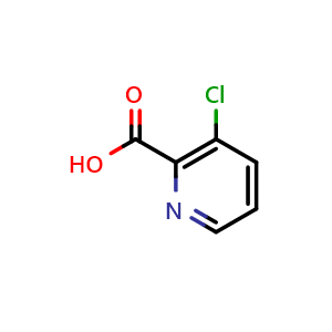 Chemical structure of 3-Chloropyridine-2-carboxylic acid , CAS 57266-69-0, AChemBlock H-8359