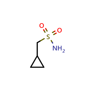 Chemical structure of Cyclopropylmethanesulfonamide , CAS 445305-93-1, AChemBlock H-8361