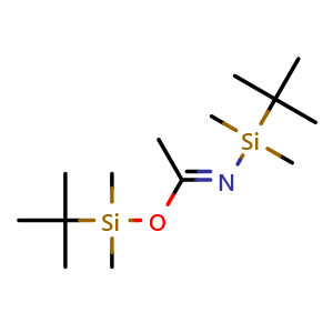 Chemical structure of N,O-Bis(tert-butyldimethylsilyl)acetamide , CAS 82112-21-8, AChemBlock H-8367