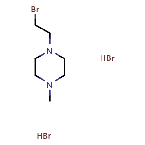 Chemical structure of 1-(2-Bromoethyl)-4-methylpiperazine dihydrobromide , CAS 5845-28-3, AChemBlock H-8369