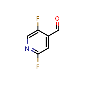 Chemical structure of 2,5-Difluoropyridine-4-carboxaldehyde , CAS 1227602-08-5, AChemBlock H-8386