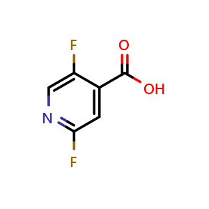 Chemical structure of 2,5-Difluoropyridine-4-carboxylic acid , CAS 851386-39-5, AChemBlock H-8387