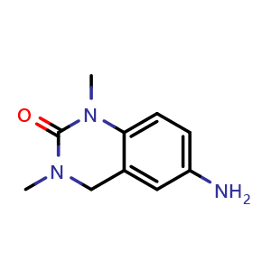 Chemical structure of 6-Amino-3,4-dihydro-1,3-dimethyl-2(1H)-quinazolinone , CAS 233775-53-6, AChemBlock H-8390