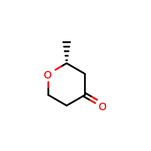 Chemical structure of (R)-2-Methyltetrahydropyran-4-one , CAS 82110-22-3, AChemBlock H-8404