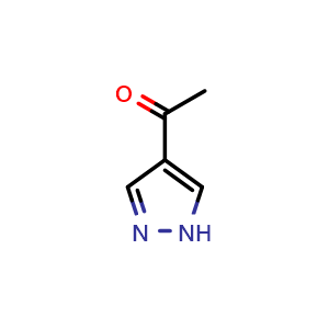Chemical structure of 4-Acetylpyrazole , CAS 25016-16-4, AChemBlock H-8406