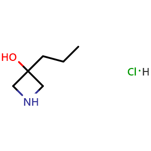 Chemical structure of 3-(Propan-1-yl)azetidin-3-ol hydrochloride , CAS 1881292-51-8, AChemBlock H-8422