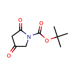 Chemical structure of tert-Butyl 2,4-dioxopyrrolidine-1-carboxylate , CAS 182352-59-6, AChemBlock H-8453
