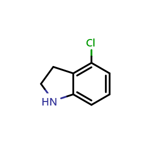 Chemical structure of 4-Chloroindoline , CAS 41910-64-9, AChemBlock H-8553
