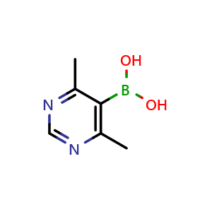 Chemical structure of 4,6-Dimethylpyrimidin-5-yl)boronic acid , CAS 1257252-25-7, AChemBlock H-8557