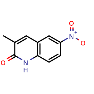 Chemical structure of 3-Methyl-6-nitro-1,2-dihydroquinolin-2-one , CAS 1425927-69-0, AChemBlock H-8559