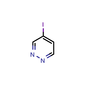 Chemical structure of 4-Iodopyridazine , CAS 950890-11-6, AChemBlock H-8636