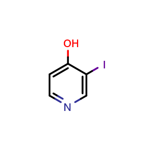 Chemical structure of 3-Iodopyridin-4-ol , CAS 89282-03-1, AChemBlock H-8691