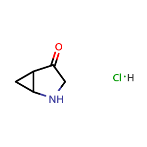 Chemical structure of 2-Azabicyclo[3.1.0]hexan-4-one hydrochloride , CAS 2173992-15-7, AChemBlock H-8711