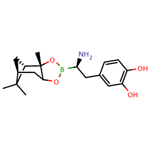 4-((2R)-2-amino-2-((3aS,4S,6S)-3a,5,5-trimethylhexahydro-4,6-methanobenzo[d][1,3,2]dioxaborol-2-yl)ethyl)benzene-1,2-diol