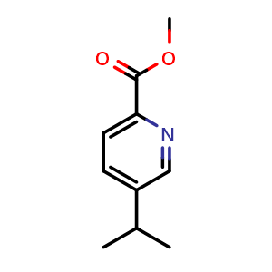 Chemical structure of Methyl 5-(propan-2-yl)pyridine-2-carboxylate , CAS 1211516-97-0, AChemBlock H-8736
