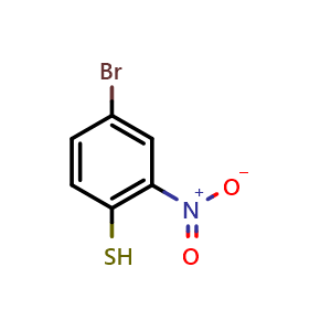Chemical structure of 4-Bromo-2-nitrobenzene-1-thiol , CAS 76209-02-4, AChemBlock H-8777