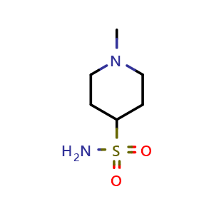 Chemical structure of 1-Methyl-4-piperidinesulfonamide , CAS 929632-63-3, AChemBlock H-8793