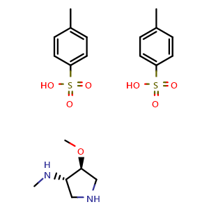 (3S,4S)-4-Methoxy-N-methylpyrrolidin-3-amine; bis(4-methylbenzene-1-sulfonic acid)