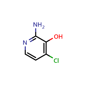 Chemical structure of 2-Amino-4-chloropyridin-3-ol , CAS 1003710-73-3, AChemBlock H-8857