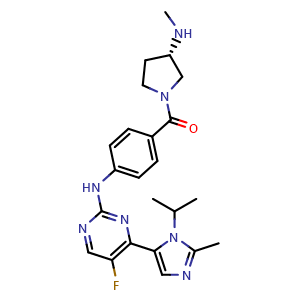 Chemical structure of AZD5597 , CAS 924641-59-8, AChemBlock H-8924