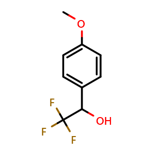 Chemical structure of 2,2,2-Trifluoro-1-(4-methoxyphenyl)ethanol , CAS 1737-27-5, AChemBlock H-8973