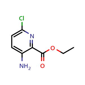 Chemical structure of Ethyl 3-amino-6-chloropyridine-2-carboxylate , CAS 1352200-86-2, AChemBlock I-9008