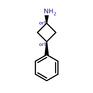 Chemical structure of cis-3-Phenylcyclobutan-1-amine , CAS 395074-91-6, AChemBlock I-9024
