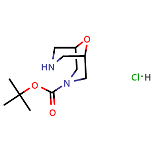 Chemical structure of 3-Boc-9-oxa-3,7-diazabicyclo[3.3.1]nonane hydrochloride , CAS 335621-00-6, AChemBlock I-9039