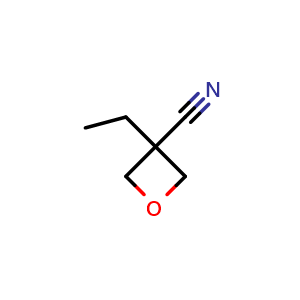 Chemical structure of 3-Ethyl-3-oxetanecarbonitrile , CAS 1414513-71-5, AChemBlock I-9060