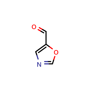 Chemical structure of Oxazole-5-carbaldehyde , CAS 118994-86-8, AChemBlock I-9061