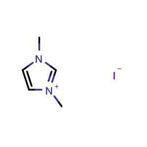 Chemical structure of 1,3-Dimethylimidazol-1-ium iodide , CAS 4333-62-4, AChemBlock I-9087