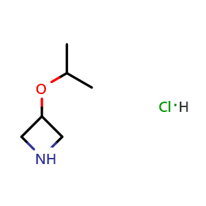 Chemical structure of 3-(1-Methylethoxy)-Azetidine hydrochloride , CAS 871657-49-7, AChemBlock I-9143