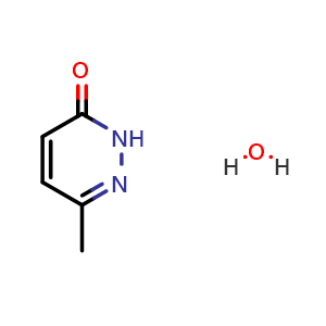 Chemical structure of 6-Methyl-2H-pyridazin-3-one hydrate , CAS 7143-82-0, AChemBlock I-9165