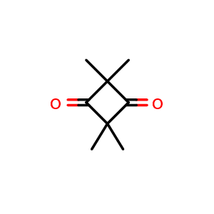 Chemical structure of Tetramethylcyclobutane-1,3-dione , CAS 933-52-8, AChemBlock I-9179