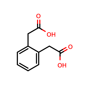 Chemical structure of 2-[2-(carboxymethyl)phenyl]acetic acid , CAS 7500-53-0, AChemBlock I-9218