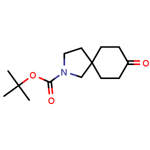 Chemical structure of 2-Boc-8-oxo-2-azaspiro[4.5]decane , CAS 1272758-17-4, AChemBlock I-9243