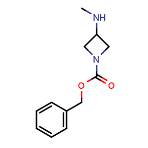 Chemical structure of Benzyl 3-(methylamino)azetidine-1-carboxylate , CAS 1630907-35-5, AChemBlock I-9269