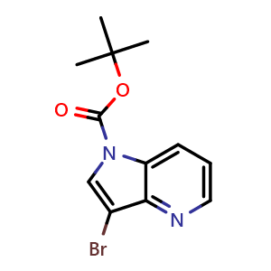 Chemical structure of 1-Boc-3-bromo-1H-pyrrolo[3,2-b]pyridine , CAS 192189-15-4, AChemBlock I-9375