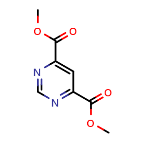 Chemical structure of Dimethyl 4,6-pyrimidinedicarboxylate , CAS 6345-43-3, AChemBlock I-9383