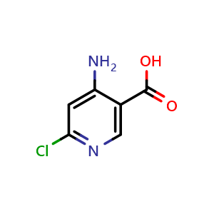 Chemical structure of 4-Amino-6-chloronicotinic acid , CAS 1060811-65-5, AChemBlock I-9422