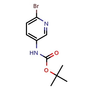 Chemical structure of tert-Butyl (6-bromopyridin-3-yl)carbamate , CAS 218594-15-1, AChemBlock I-9435
