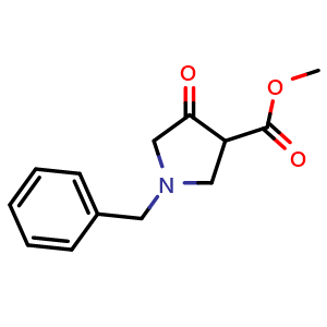 Chemical structure of Methyl 1-benzyl-4-oxopyrrolidine-3-carboxylate , CAS 329956-53-8, AChemBlock I-9452